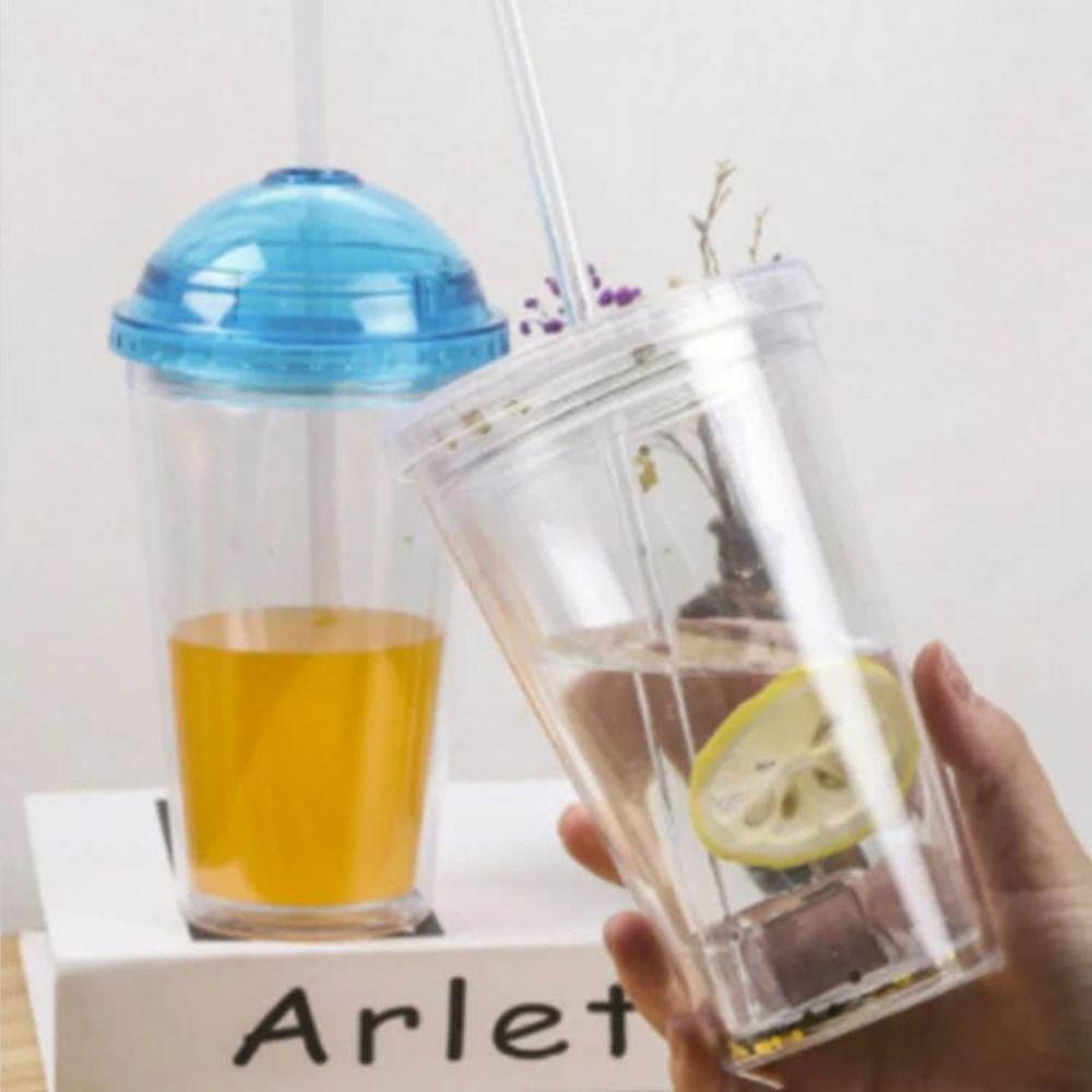 Двухслойный прозрачный тамблер 350/450/650 мл Чашка для холодного кофе Чашка для смузи Бутылка для воды Для домашнего использования