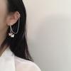 1 пара женских сережек-бабочек, крутые серьги серебристого цвета в стиле панк, звенья цепи, серьги-клипсы для хряща, модные ювелирные изделия, подарок