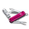 Кусачки для ногтей VICTORINOX 580 розовые, товары для предотвращения стихийных бедствий, ножницы с изогнутыми лезвиями, очиститель ногтей, в комплекте пилка для ногтей с 8 функциями, предотвращение стихийных бедствий