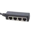 Сетевой сплиттер-адаптер RJ45 4 порта Расширение кабеля для школ и конференц-залов Простой в использовании