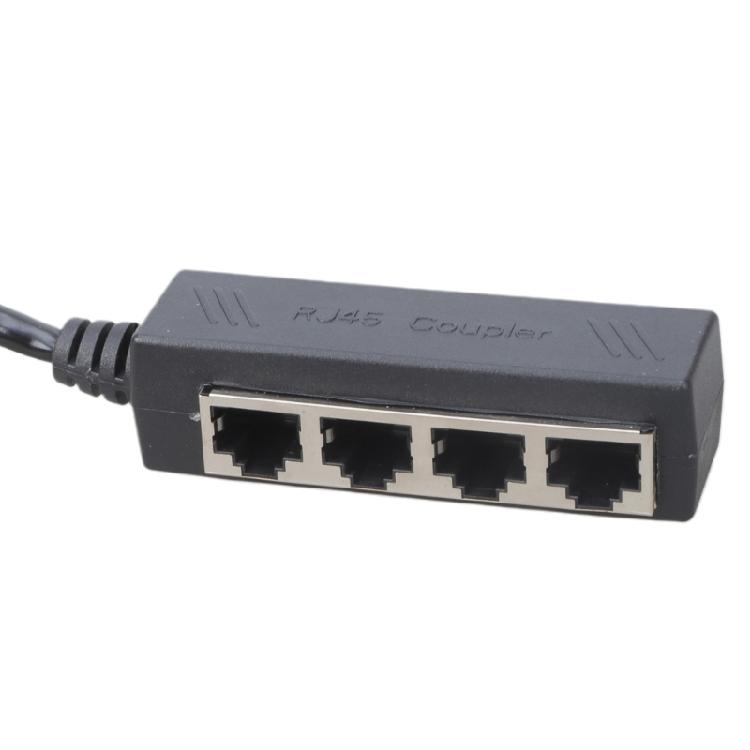 Сетевой сплиттер-адаптер RJ45 4 порта Расширение кабеля для школ и конференц-залов Простой в использовании