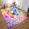 Colorful Butterfly carpet Non-slip rug suitable for living room and bedroom sofas