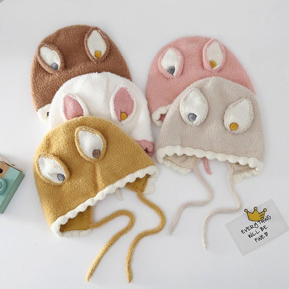 Warm Baby Knit Hat Rabbit Ears Baby Knitted Hats NEW Warm Cap Autumn Winter