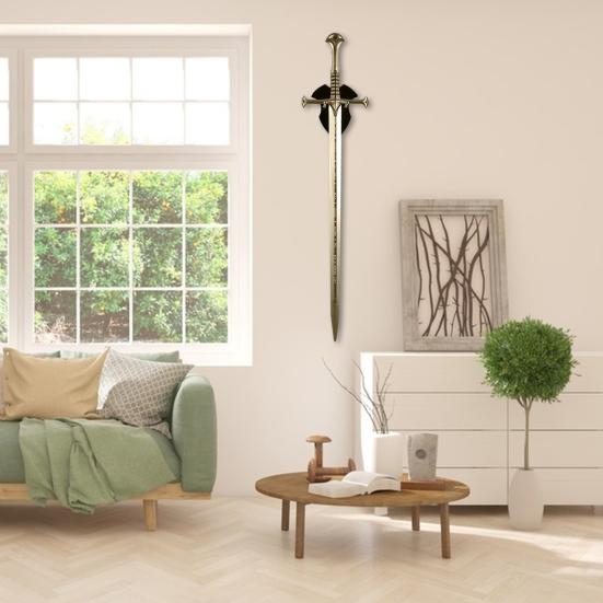 Wall Mount Medieval Swords Holder High Durability Strong Load-bearing Easy Installation Swords Display Stand