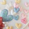 12Pcs Glitter Fabric Padded Heart Applique For DIY Headwear Hair Clips Headbands Decor Baby Hats Clothes Accessoies Patches