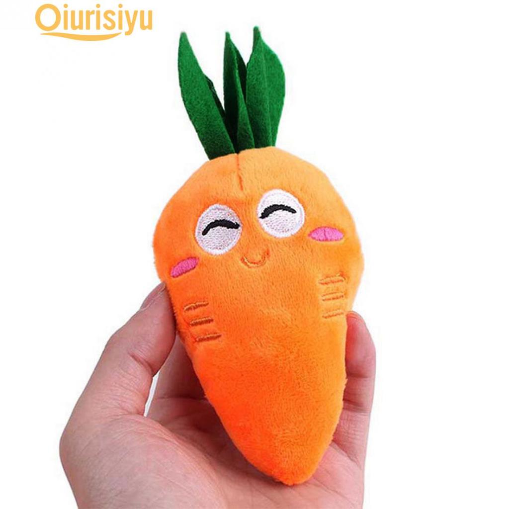 Soft With Sound Pet Squeeze Toy Carrot Plush Vegetable Toy