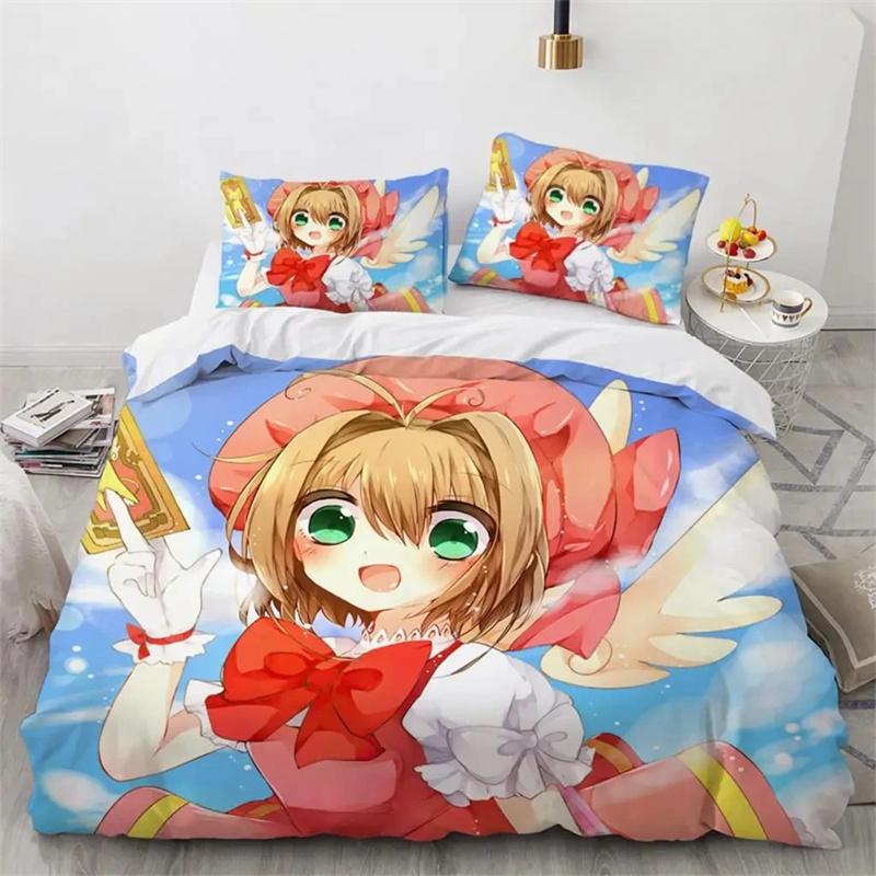 3D-принт аниме Cardcaptor Sakura пододеяльник комплект King Queen Double Full Twin Single Size для детей подростковый комплект постельного белья