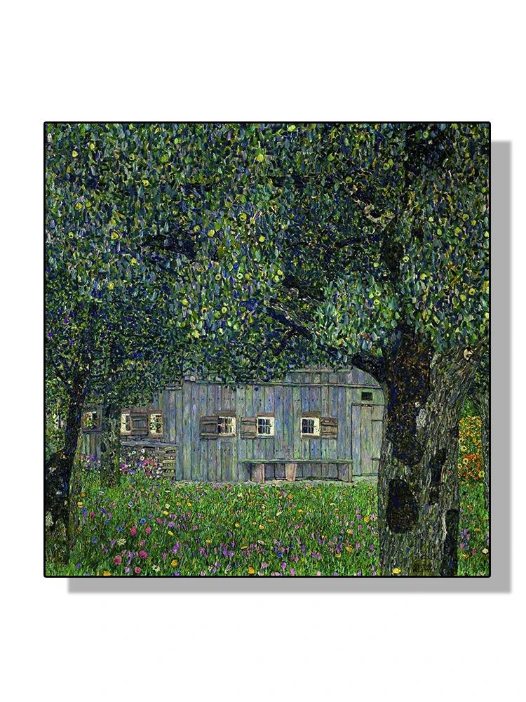 Густав Климт известные картины цветы пейзаж плакат холст живопись классическая репродукция настенное искусство для комнаты домашний декор