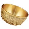 Brass Fortune Treasure Basin Bright Golden Tone Decorative Offering Bowl Home Office Desktop Tabletop Decoration