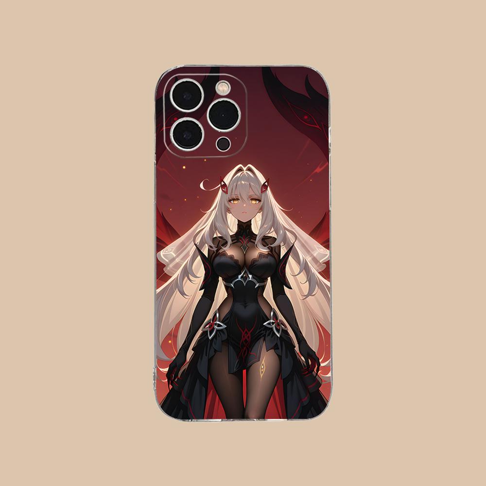 Чехол для телефона Genshin Impact Ronova для iPhone 17 16 15 14 13 12 11 X XR XS Air Pro Max Plus Mini Прозрачный Цветной Чехол для Мобильных Телефонов