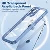 Роскошный противоударный акриловый прозрачный чехол для iPhone 14 13 12 11 Pro Max со стеклянной защитой линз, мягкий силиконовый чехол-рамка