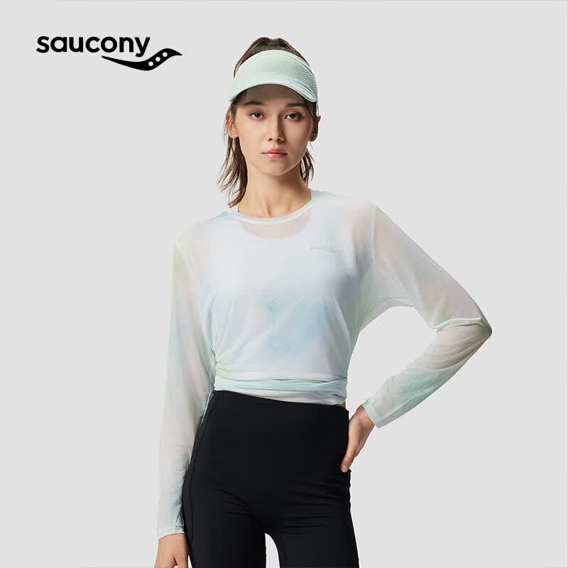 SAUCONY Женская летняя спортивная футболка для активного образа жизни 2026