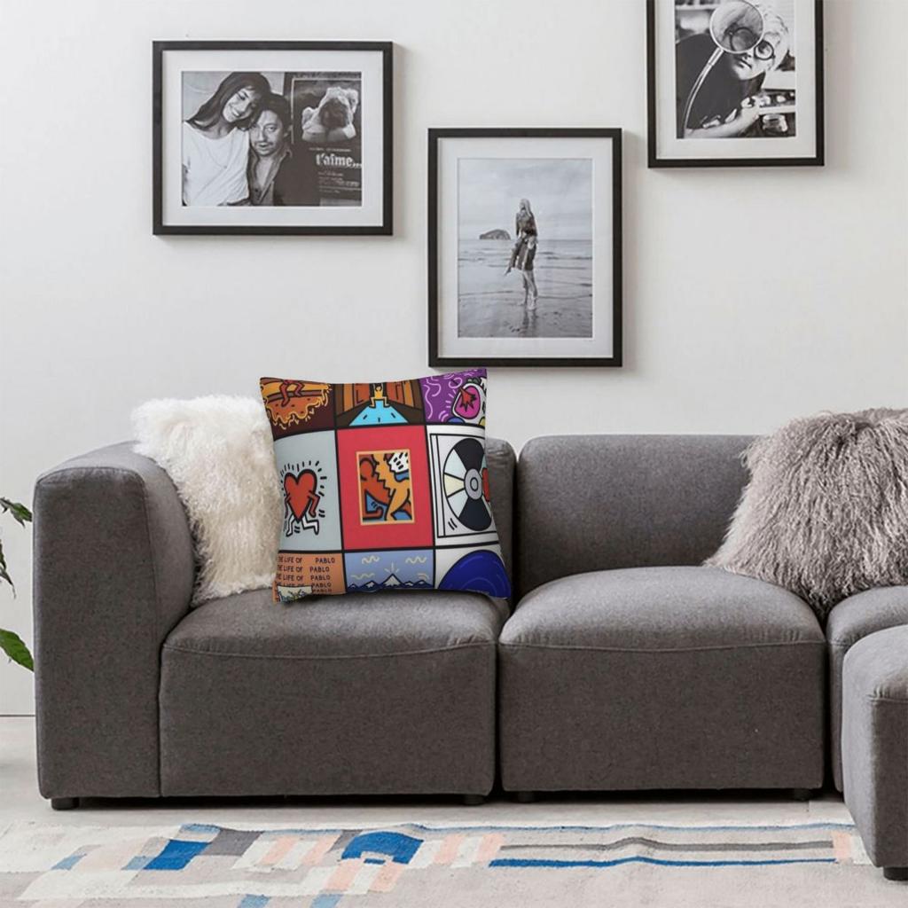 Kanye West Album Square Pillowcase Polyester Linen Velvet Creative Zip Decor Home Cushion Case