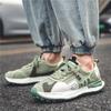 Новые дизайнерские зеленые мужские кроссовки, трендовые повседневные спортивные туфли на шнуровке для мужчин, сетчатые дышащие кроссовки на платформе, мужские теннисные туфли для мужчин
