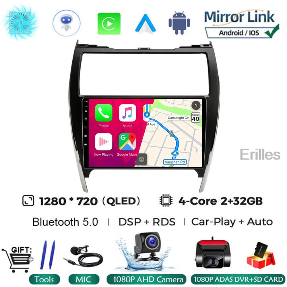 Android 16 Video Player For Toyota Camry 7 XV50 XV55 US Version 2012-2017 Car Radio Multimedia Qualcomm Carplay GPS Audio Auto