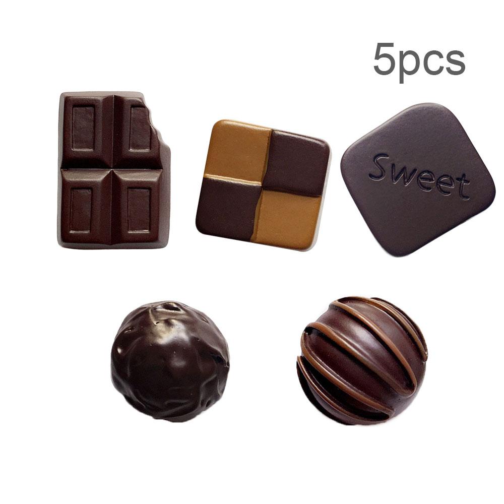 5 шт. имитация еды, шоколадная смоляная художественная композиция, трехмерный милый домашний декор, магнит на холодильник, украшение на холодильник