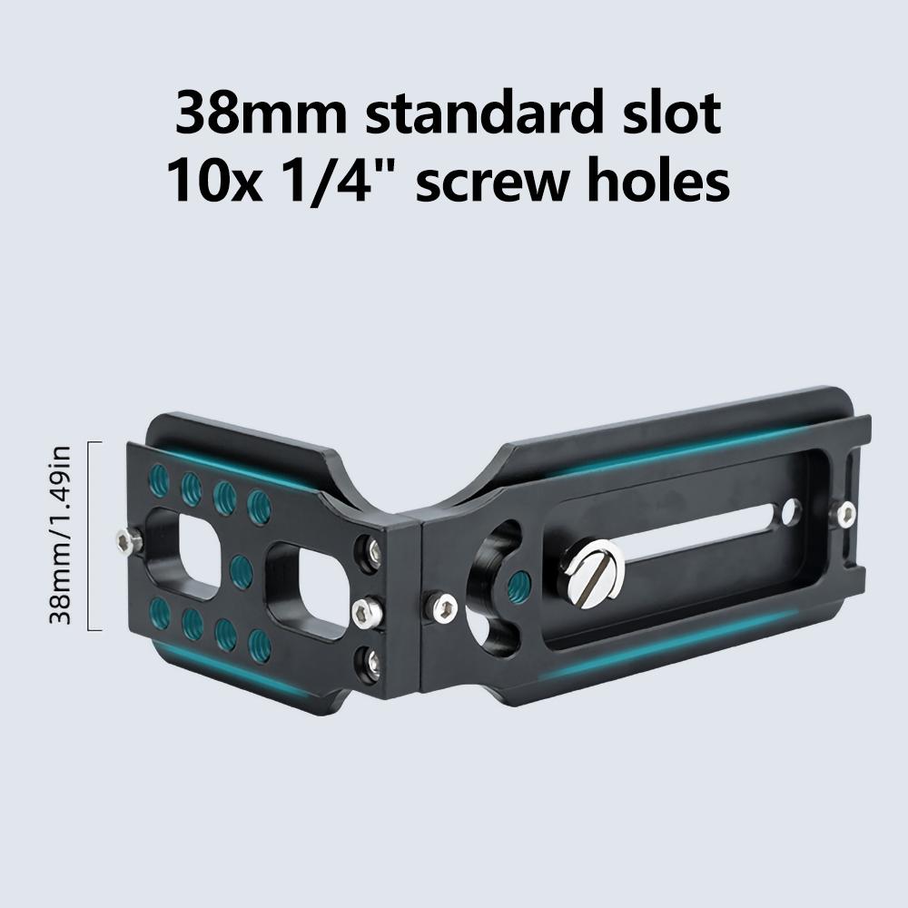 Кронштейн L для цифровой зеркальной камеры, вертикальный, горизонтальный, с переключением видео, быстросъемная площадка для штатива, совместимая с Canon, Nikon, Sony, алюминий