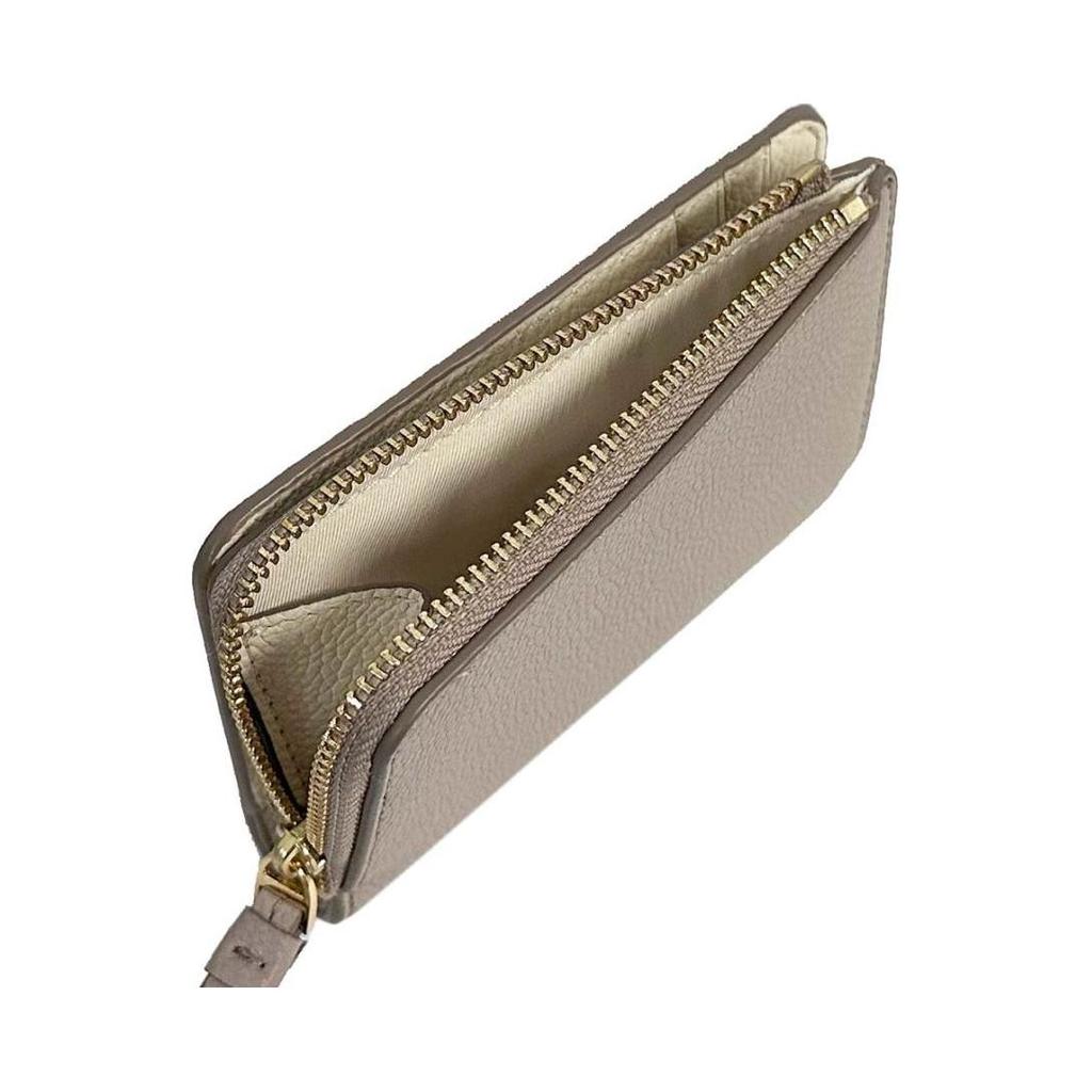 Tory Burch Многослойный кошелек-портмоне из кожи, двойной сгиб, женский, серый 158904-200