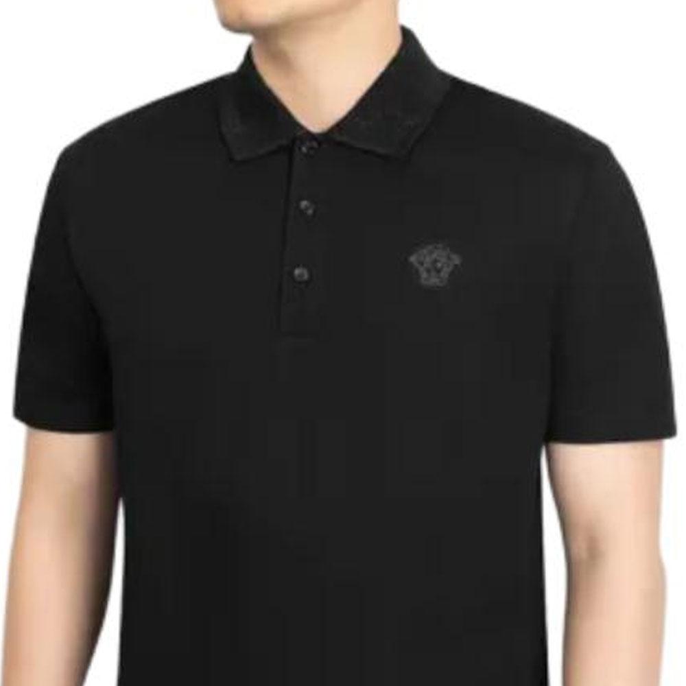 VERSACE SS23 Polo Shirt Men's Black A87402-1A06199-2B200