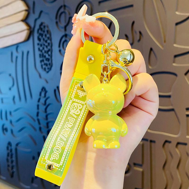 Adorable Color-changing Chameleon Bear Keychain Cute Resin Cartoon Gift For Kids And Adults