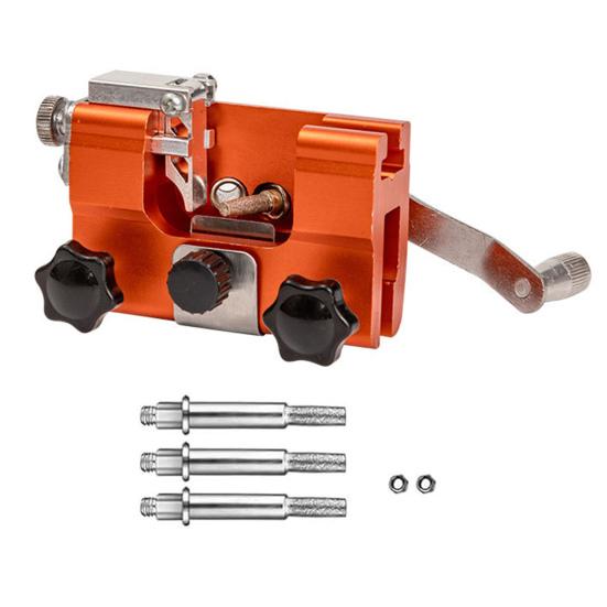 Заточный станок для цепей бензопил Универсальная заточка для бензопил Быстрая заточка для бензопил с направляющей для угла Сменные шлифовальные штифты для всех бензопил