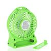 Portable Rechargeable LED Light Fan Mini Desk USB Charging Air Cooler 3 Mode Speed Regulation LED Lighting Function Cooling (Green)