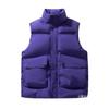 Solid Color Stand-up Collar Cotton-padded Vest Jacket Men's Winter Thickened Tooling Youth Casual Cotton-padded Jacket Trendy Brand Loose
