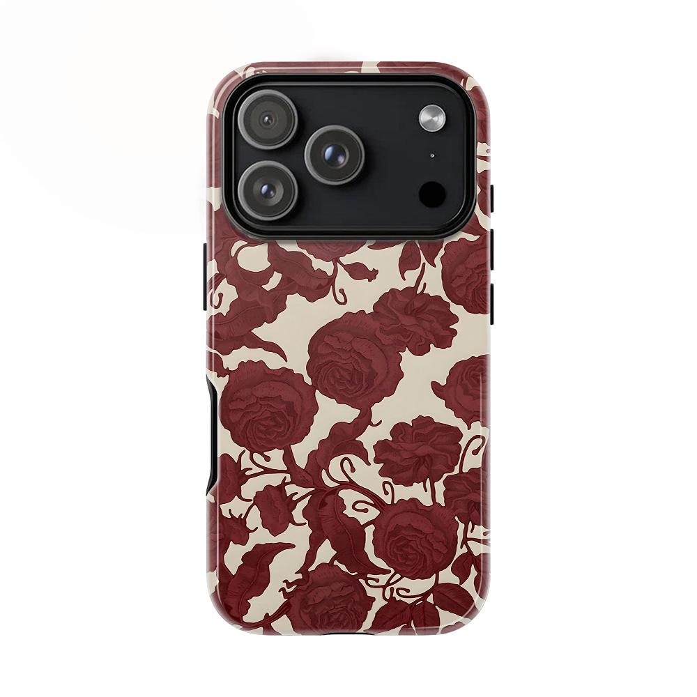 Винтажный чехол для телефона с цветочным принтом для iPhone 17 17e 16e 16 15 14 13 12 11 X XS XR XSMAX 7 8 Air Pro Max Plus Двухслойная задняя крышка