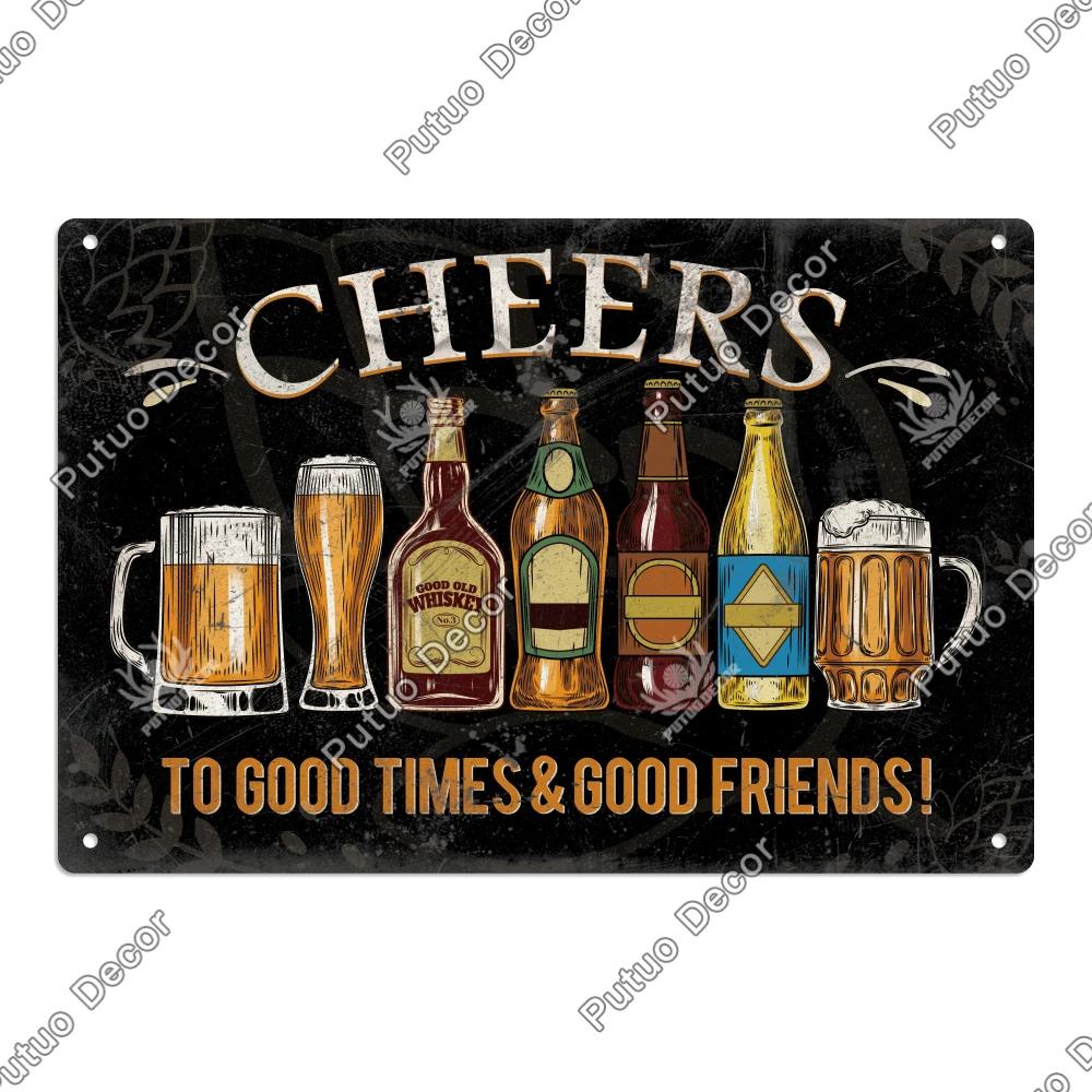 Декор напиток винтажный немецкий металлический знак смешной пивной пьющий вино любитель напитков для бара паба клуба дома человек пещера настенный декор