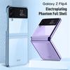 Для Samsung Galaxy Z Flip 4 3 Flip4 Чехол Роскошный Гальванический Прозрачный Цветной Складной Противоударный Защитный Жесткий Чехол