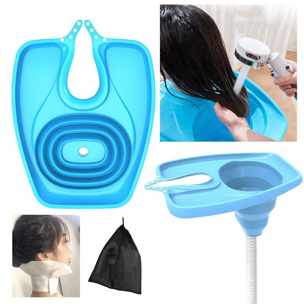 Convenient Hair Wash Tray Portable Hair Washing Tool Easy Install Foldable Hair Wash Tub Bathroom