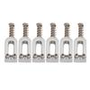6Pcs U Shaped Electric Guitar Bridge Saddles Tremolo Metal Roller Screw Saddle ReplacementSilver