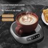 Smart Touchscreen Heated Cup Mat with Three-Speed Temperature Control for Desktop