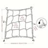 1-Piece Motorcycle Bike Cargo Net - 6 Hooks, Elastic Mesh for Securing Gas Tank, Luggage & Helmet
