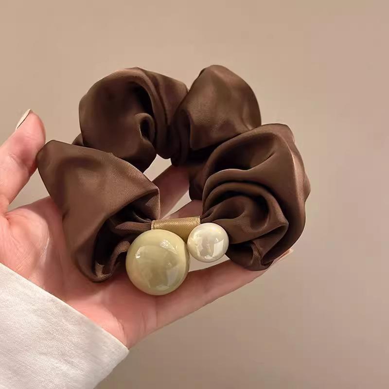 Элегантная жемчужная резинка для волос «Большой кишечник» для женщин, милое украшение для волос, простая эластичная резинка для волос, резинка для волос, модные аксессуары для волос