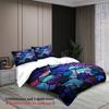 3PCS 3D Iridescent Geometric Cube Duvet Cover Set with Pillowcases Modern Minimalist Bedding No Insert Queen King SizeSize