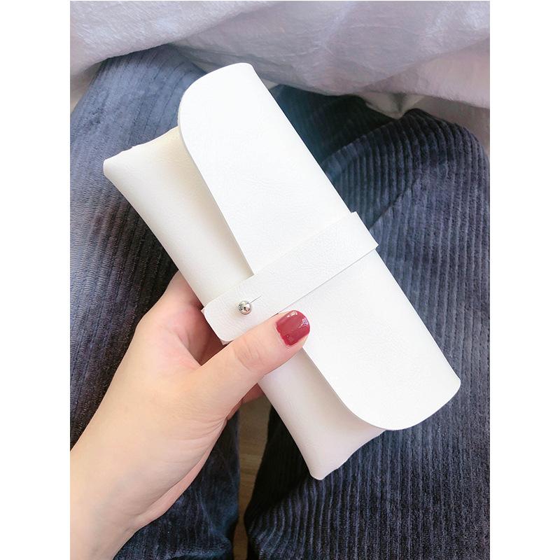 Креативные очки для чтения Новый чехол для хранения солнцезащитных очков Кожаная застежка Модный чехол Белый Черный Дорожный Портативный Футляр для очков Миопия Популярный Хорошо сделанный EMA