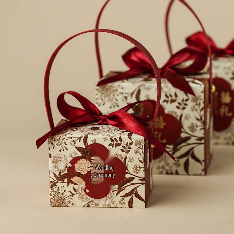 2025 Элегантная китайская подарочная коробочка для конфет на свадьбу