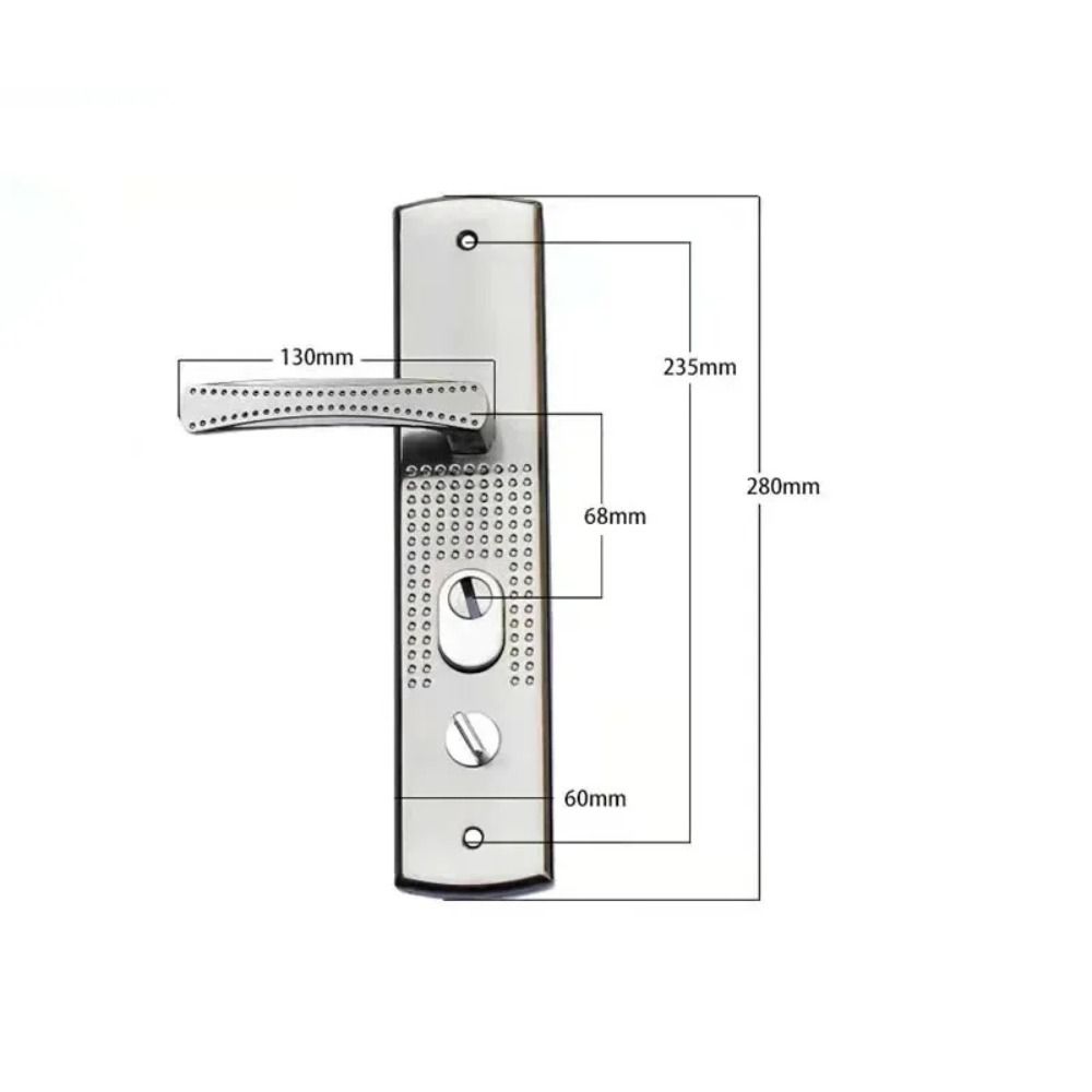 Aluminium Zinc Zinc Alloy Security Door Handle Universal Door Lock Household Hardware Panel Handle Home