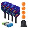 Pickleball Paddles Pik Racquet Set, Basswood Wooden Pik Racket Beach Racket, Outdoor Leisure