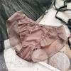 Прозрачные марлевые сексуальные женские трусики с низкой посадкой и милым бантом