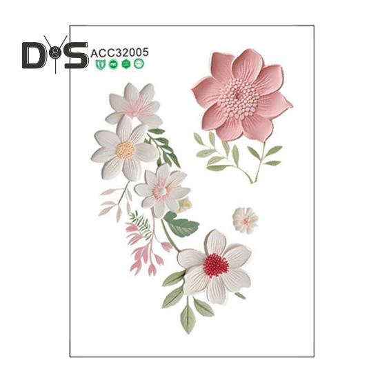 Цветочный ПВХ самоклеящийся водонепроницаемый настенный декор для выключателя света и розетки