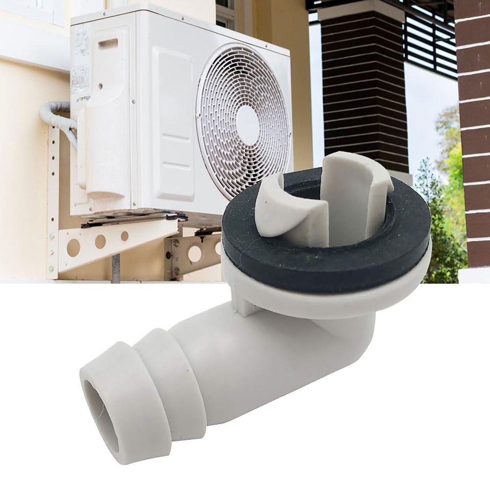 Plastic AC Drain Hose Connector Elbow With Rubber Seal For Ring For Durable And Secure Air Conditioner Drain Hose Water Flow