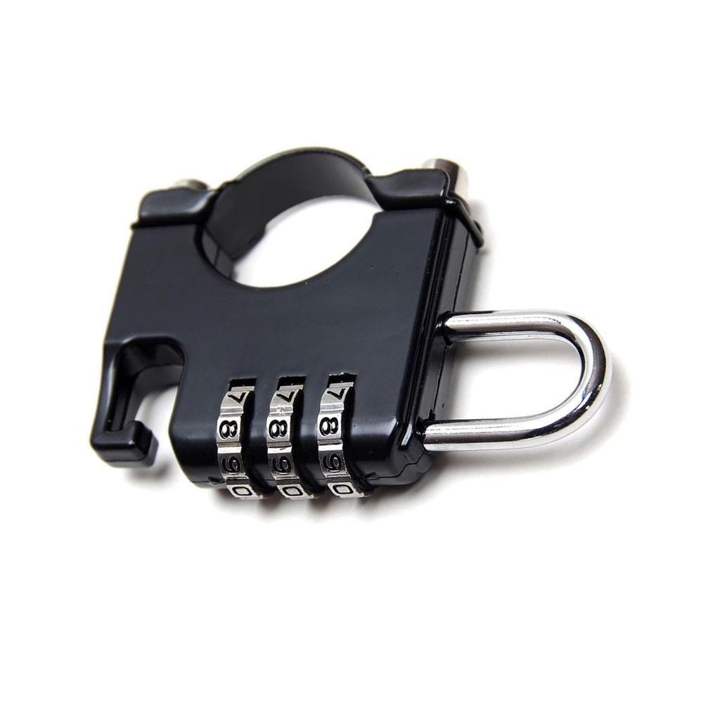 Helmet Holder, Helmet Lock, Fixed, Motorcycle, Dial, Diameter 0.9 - 1.0 Inches (22 -