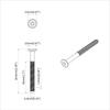 Furniture Screws 12 pcs Silver M6 x 60 mm Steel