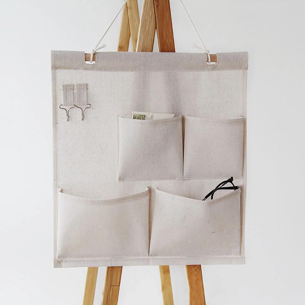 4/7 карманов хлопковая настенная сумка для хранения многослойная сумка для хранения на дверь шкафа органайзер для домашней косметики игрушек