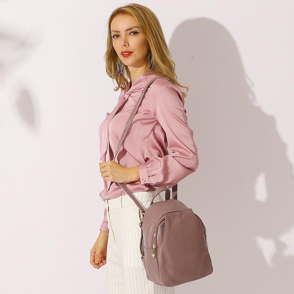 Zency Charm женский рюкзак из 100% натуральной кожи с защитой от кражи, элегантные женские дорожные сумки, школьный рюкзак для девочек, праздничный рюкзак