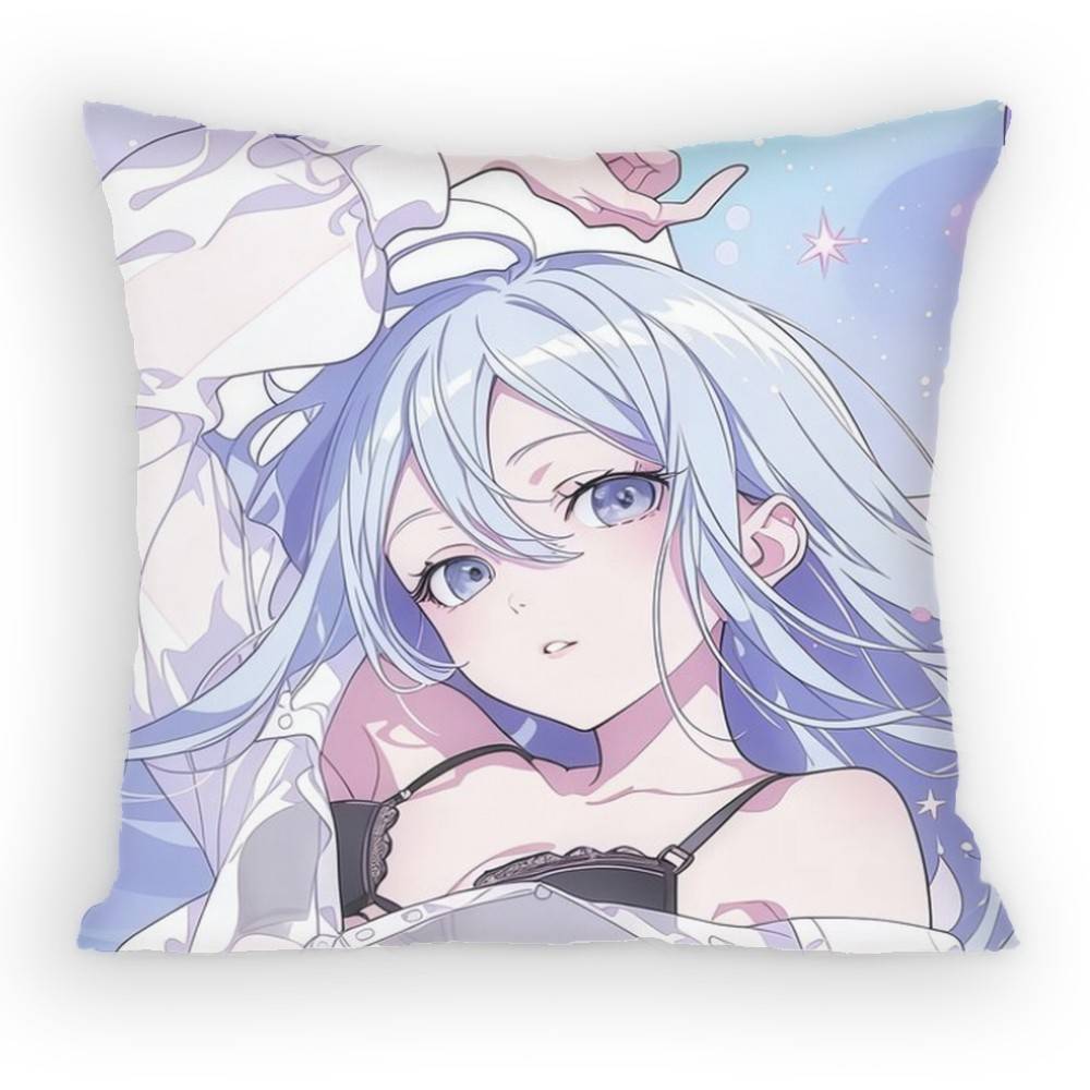 Project Sekai Yoisaki Kanade World Pillow Case Anti-Dustmite Pillowcase Invisible Zipper Silky Short Plush Sofa Cushion Cover