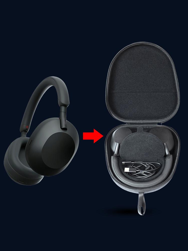 Жесткий Чехол Ударопрочный Портативный Бокс для Хранения Сумка EVA Защитный Чехол для Путешествий Защита от Падений для Sony WH-1000XM5 Hea