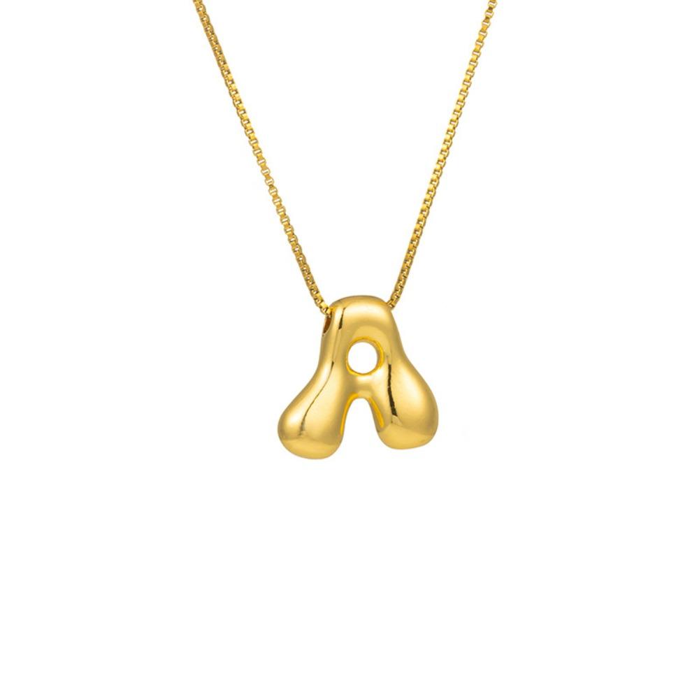 Alphabet Letter Pendant Necklace Gold Color A-Z Letter Clavicle Chain Delicate Women Choker  Women